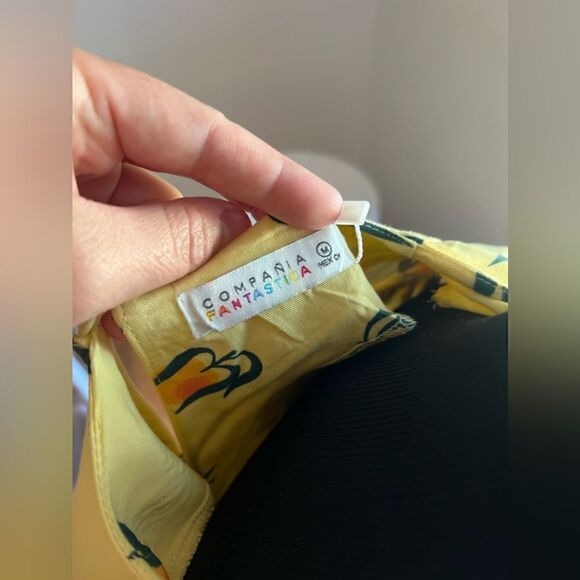 COMPANIA FANTASTICA ESTAMPADO NWT MEDIUM JUST PEACHY PINK AND ORANGE DRESS - Picture 14 of 15